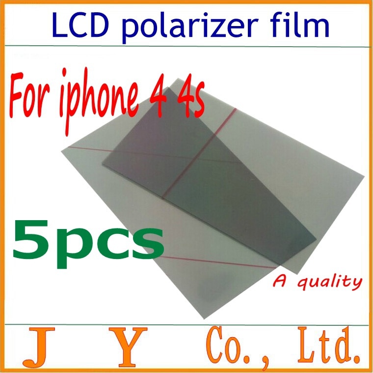 5 개/몫 애플 iphone4 4g 4 4 s gen lcd 부품에 대 한 원래 새로운 lcd 편광판 전면 필름 편광 빛 편광판 필름